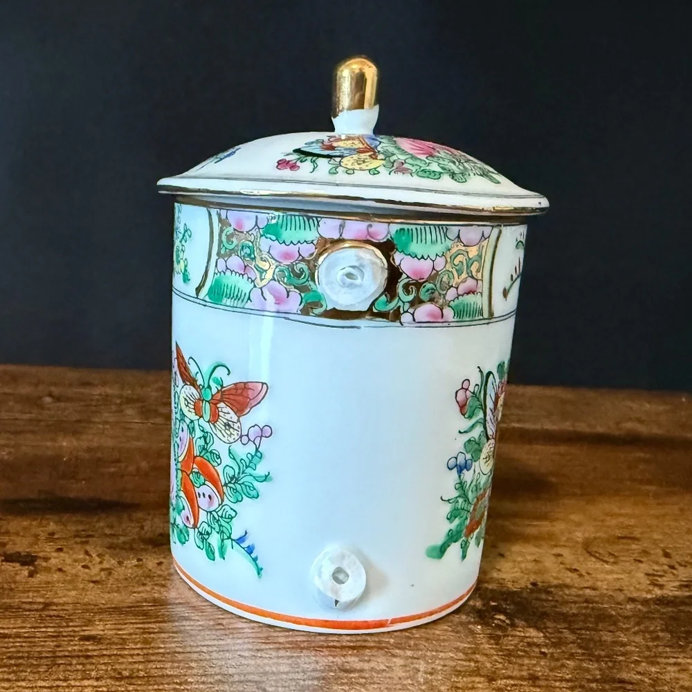 Hand Painted Asian Tea Cups (Set of 2)